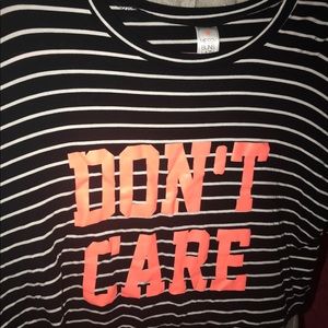 Cropped stripe t shirt